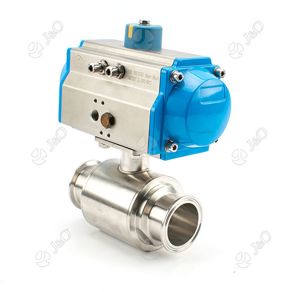 Hygienic Stainless Steel Pneumatic Direct Way Clamped Ball Valve