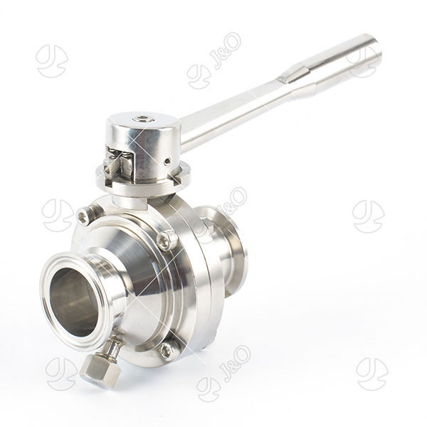 New Type Stainless Steel Sanitary Clamped Butterfly Ball Valve