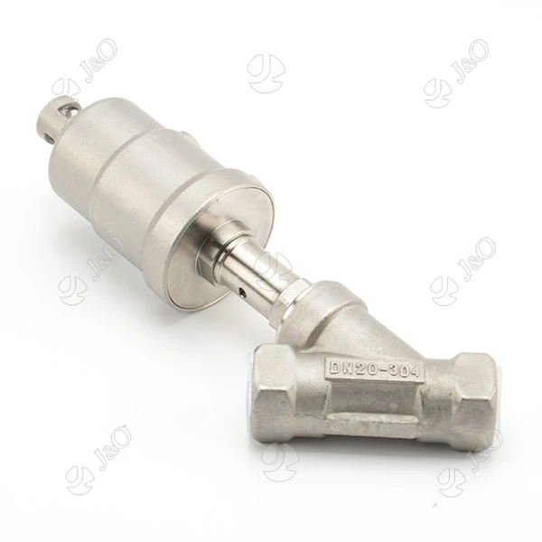Pneumatic Stainless Steel Thread Angle Seat Valve With SS Actuator
