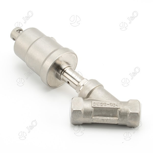 Pneumatic Stainless Steel Thread Angle Seat Valve With SS Actuator