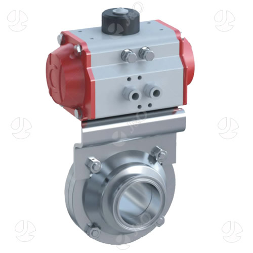 Sanitary Butterfly Ball Valve with Pneumatic Actuator