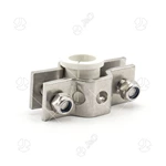 Sanitary Stainless Steel Pipe Holder With White Insert