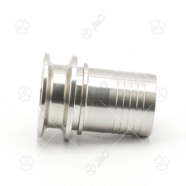 Sanitary Stainless Steel Round End Clamped Hose Adapter