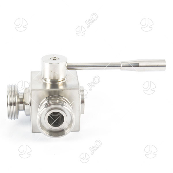 Sanitary Stainless Steel Square Male Three Way Ball Valve