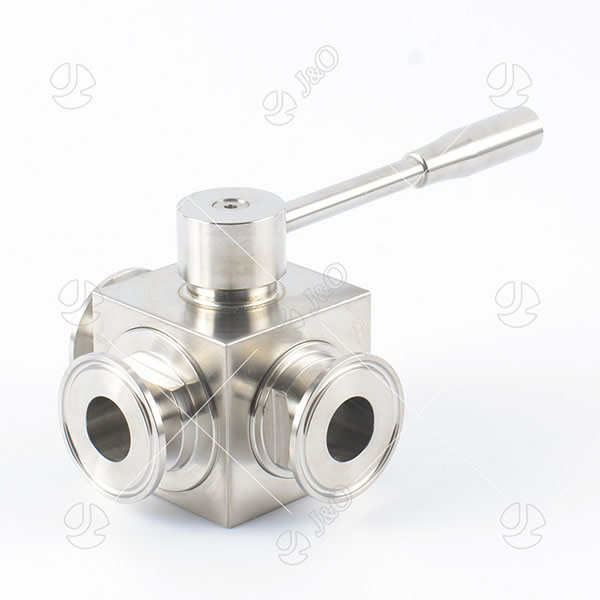 Sanitary Stainless Steel Square Manual Clamped Ball Valve