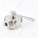 Sanitary Stainless Steel Square Tri Clamp Ball Valve With SS Handle