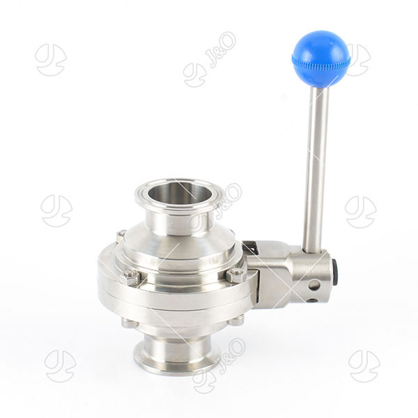 Sanitary Stainless Steel Tri Clamp Clamped Butterfly Ball Valve