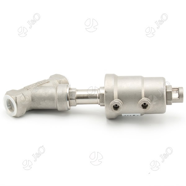 Stainless Steel Pneumatic Thread Angle Seat Valve With SS Actuator