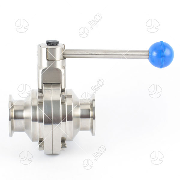 Stainless Steel Sanitary Clamped Butterfly Ball Valve