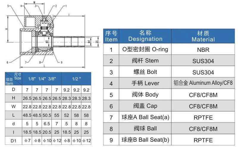 female-to-hose-adapter-mini-ball-valve-drawing