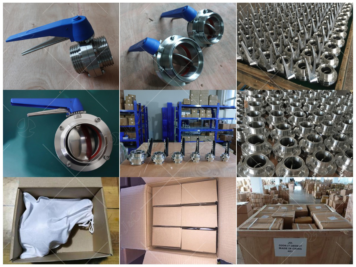 Sanitary Stainless Steel Butterfly Valve With Gripper Handle