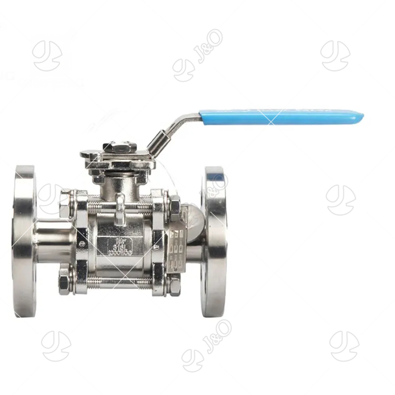 Hygienic Stainless Steel 3PCS Flanged Ball Valve
