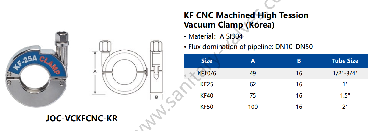 KF CNC Machined Vacuum Clamp
