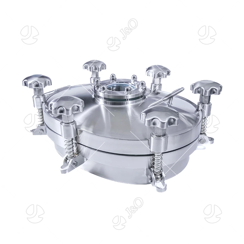 Hygienic Stainless Steel Oval Manhole With Sight Glass