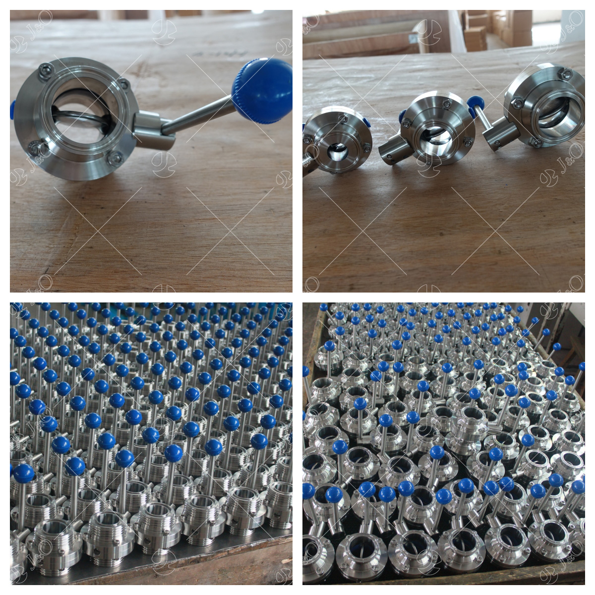Sanitary Stainless Steel Butt-Weld Butterfly Valve with Pull Handle