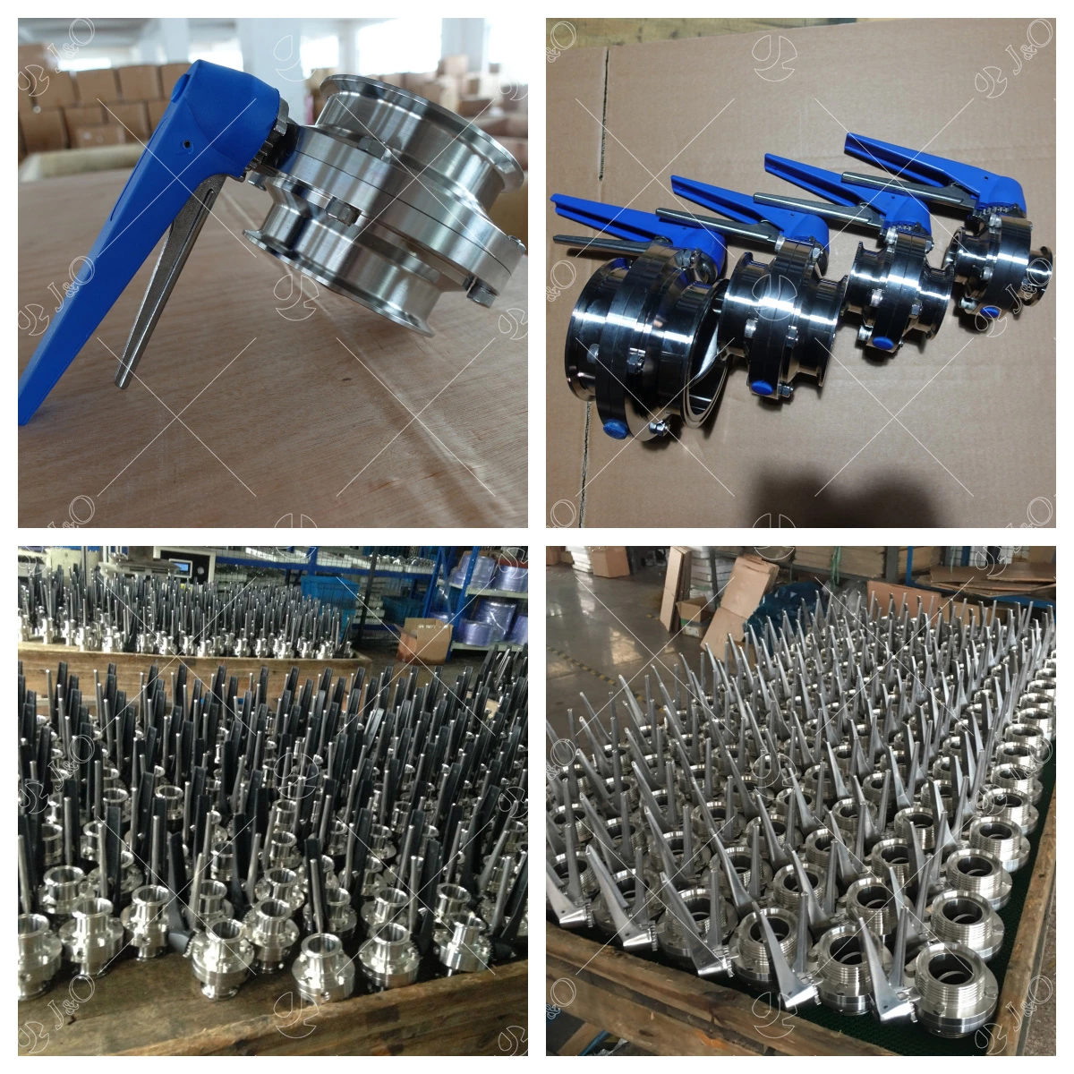 Sanitary Stainless Steel Tri-Clamp Butterfly Valve, Multi-Postion Gripper Handle