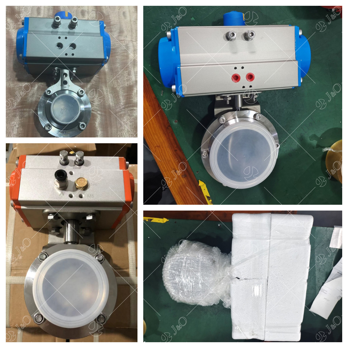 Sanitary Stainless Steel Pneumatic Butterfly Valve With Aluminium Actuator