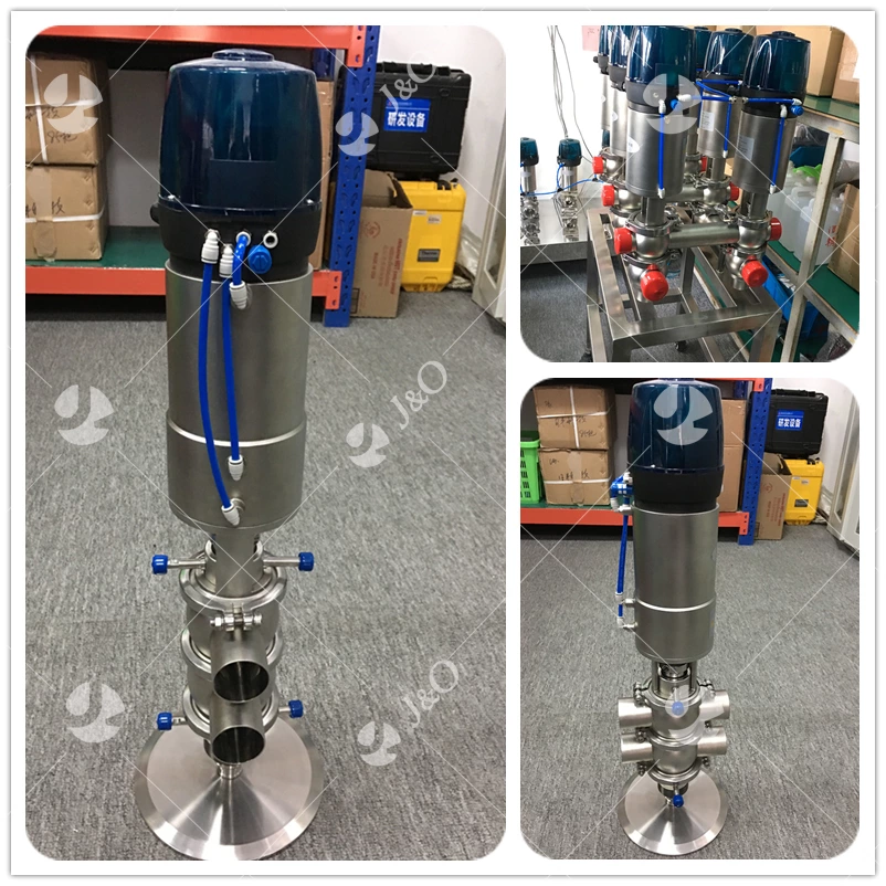 Sanitary Pneumatic Double Seat Clamped Mixproof Valve