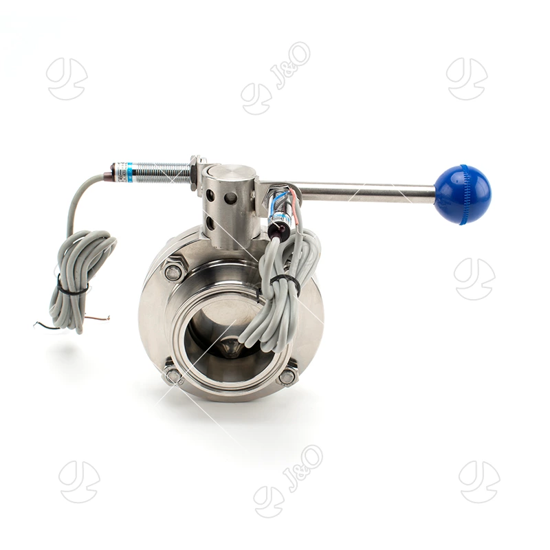 Sanitary Stainless Steel Manual Butterfly Valve With Position Sensor