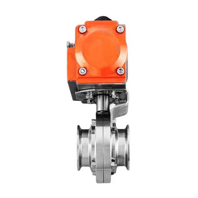 Sanitary Stainless Steel Butterfly Valve With Pneumatic Actuator