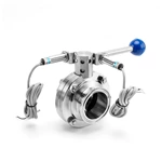 Sanitary Stainless Steel Manual Butterfly Valve With Position Sensor