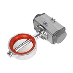 Sanitary Stainless Steel Pneumatic Wafer Type Butterfly Valve