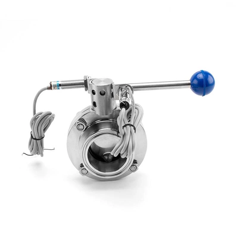 Sanitary Stainless Steel Manual Butterfly Valve With Position Sensor