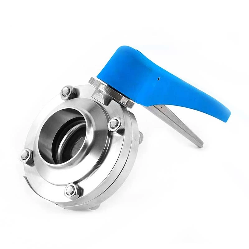 Sanitary Stainless Steel Welding Butterfly Valve With Plastic Handle