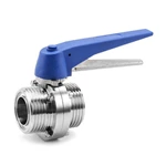 Sanitary Stainless Steel Thread Butterfly Valve With Plastic Handle