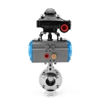 Sanitary Stainless Steel Pneumatic Butterfly Valve With Limit Switch