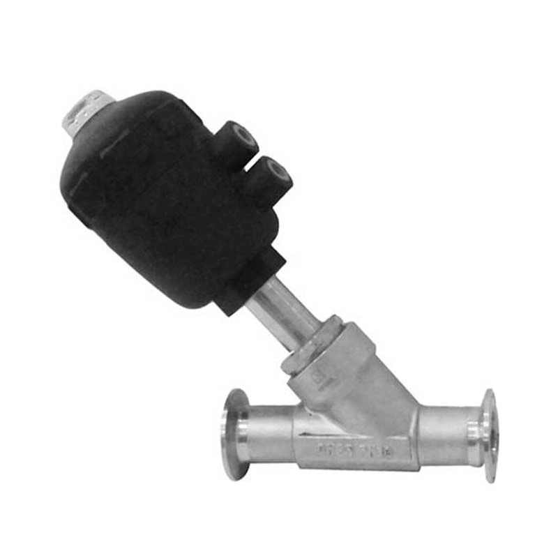 Pneumatic Clamp Angle Seat Valve with Plastic Actuator