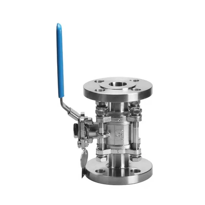 Hygienic Stainless Steel 3PCS Flanged Ball Valve