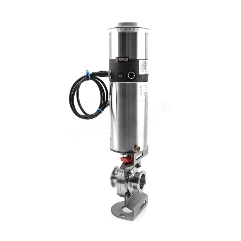 Sanitary Stainless Steel Pneumatic Butterfly Valve With Positioner