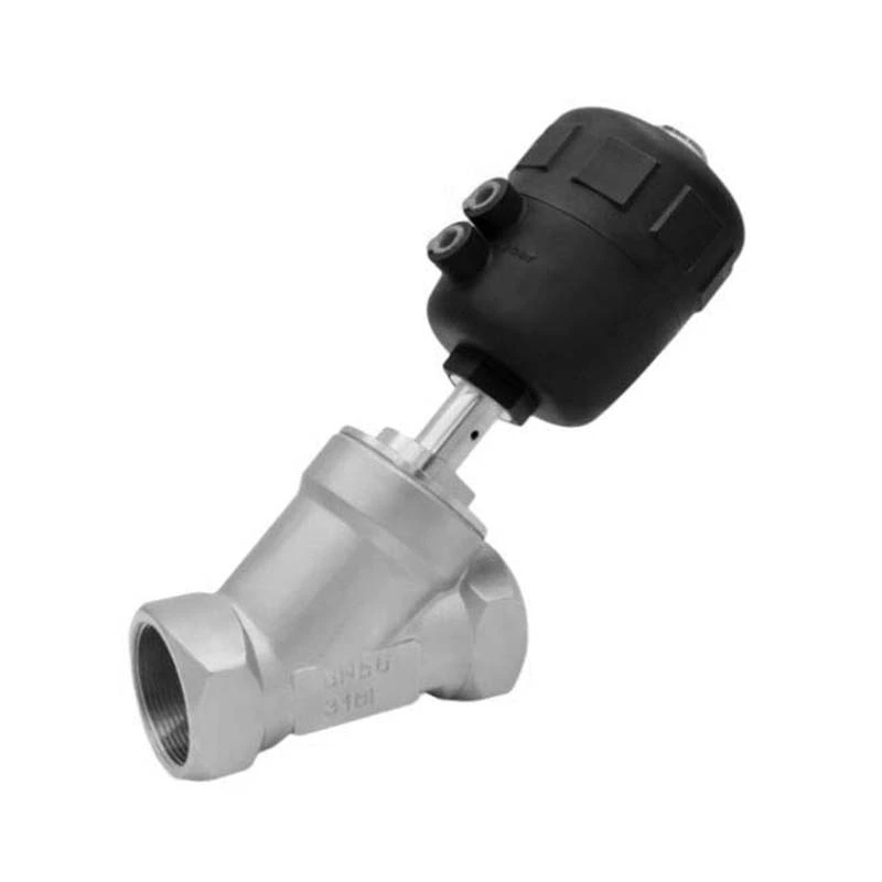 Pneumatic Female Angle Seat Valve with Plastic Actuator