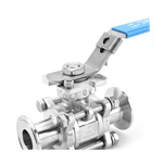 Sanitary 3 PCS Tri-Clamp Hygienic Encapsulated Seal High Platform Ball Valve