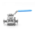 Sanitary 3 PCS Tri-Clamp Hygienic Encapsulated Seal High Platform Ball Valve