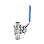 Sanitary Stainless Steel FDA Hygienic Female Thread Three Pieces Ball Valve