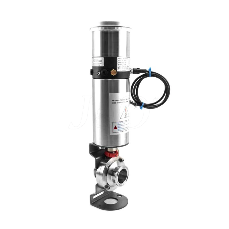 Sanitary Stainless Steel Pneumatic Butterfly Valve With Positioner