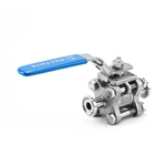 Sanitary 3 PCS Tri-Clamp Hygienic Encapsulated Seal Ball Valve