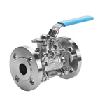 Hygienic Stainless Steel 3PCS Flanged Ball Valve