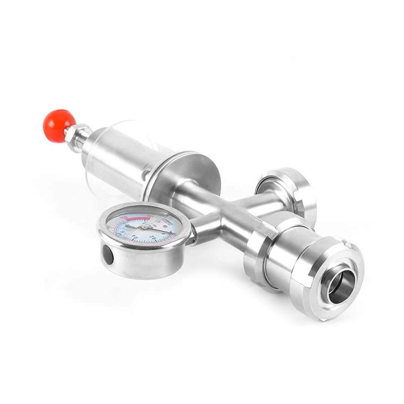 Sanitary Stainless Steel Exhaust Valve With Union Ends