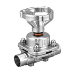 Sanitary Manual Welding Diaphragm Valve With Stainless Steel Handle Wheel