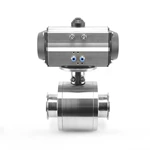 Sanitary Stainless Steel Customized Pneumatic Tri Clamp Ball Valve