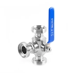 Sanitary Stainless Steel Male Thread 3 Way Ball Valve