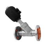 Pneumatic Flange Ends Angle Seat Valve