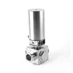 Sanitary Stainless Steel Pneumatic 3 Way Ball Valve