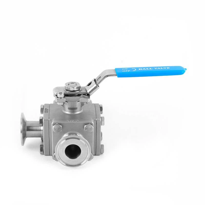 Hygienic Encapsulated Sanitary Stainless Steel Tri-Clamp 3-Way Ball Valve