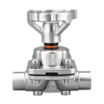 Sanitary Manual Welding Diaphragm Valve With Stainless Steel Handle Wheel