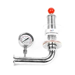 Sanitary Stainless Steel Exhaust Valve With Pressure Guage