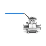 Sanitary Stainless Steel Hygienic Clamped Cavity Filled Seat FDA Three-Piece Ball Valve, ISO5211 Mounting Pad